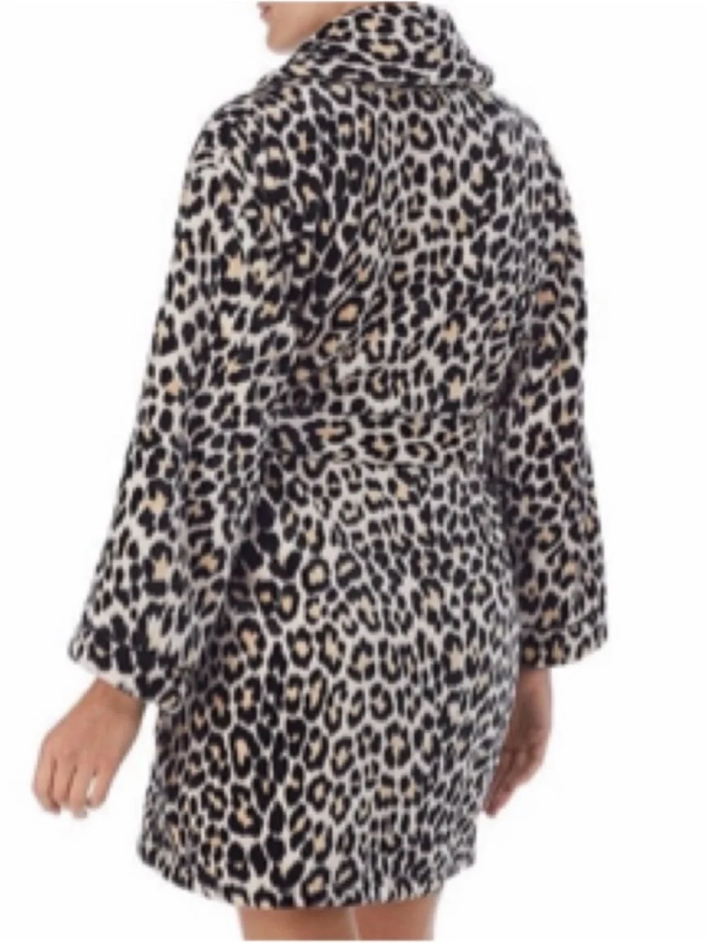 Kate Spade Chenille Ultra Plush Soft Belted Robe Leopard Print L/XL - Picture 2 of 5